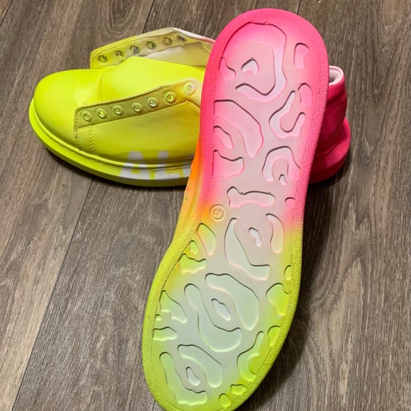 Chekich 254 Aloha Yellow-Pink Sneakers Unisex Graffiti Shoes 43/US 10 New - Picture 7 of 9